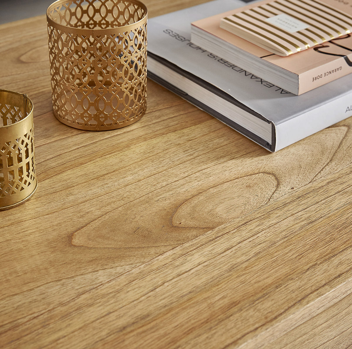 TILO - Table basse en mindi massif 140 cm