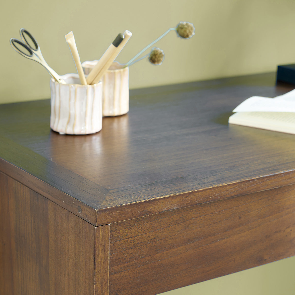 MILO - Console en mindi massif finition noyer 120 cm