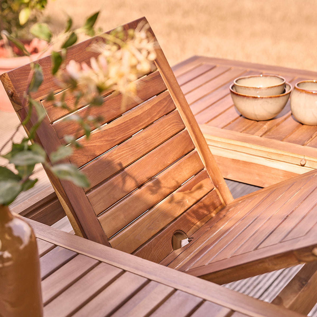 BALI - Salon de jardin en teck huilé massif extensible 6/8 pers.