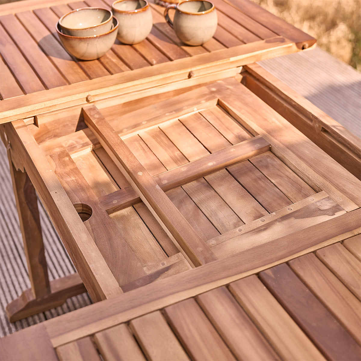 BALI - Salon de jardin en teck huilé massif extensible 6/8 pers.