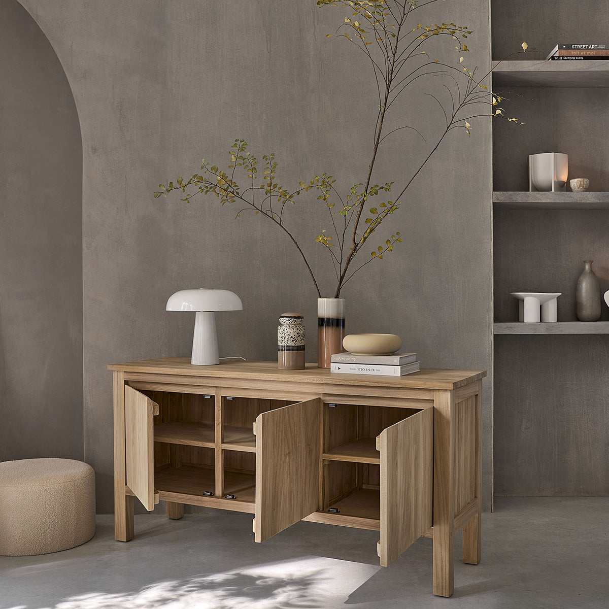 ALDO - Buffet en teck massif 150 cm