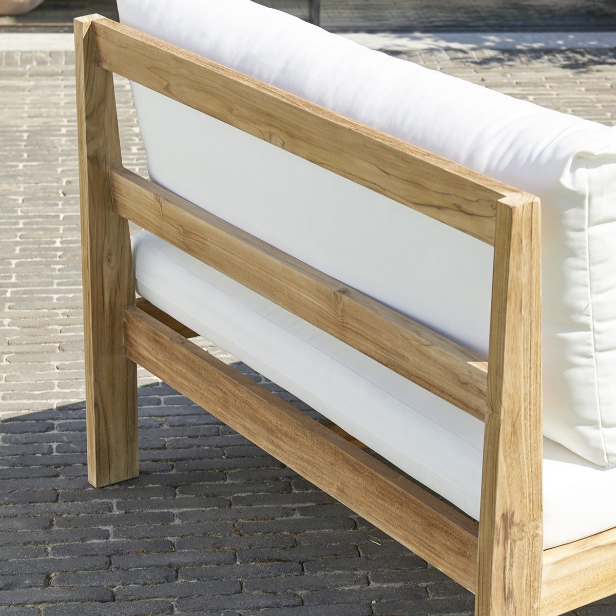 PALMA - Fauteuil de jardin en teck massif blanc