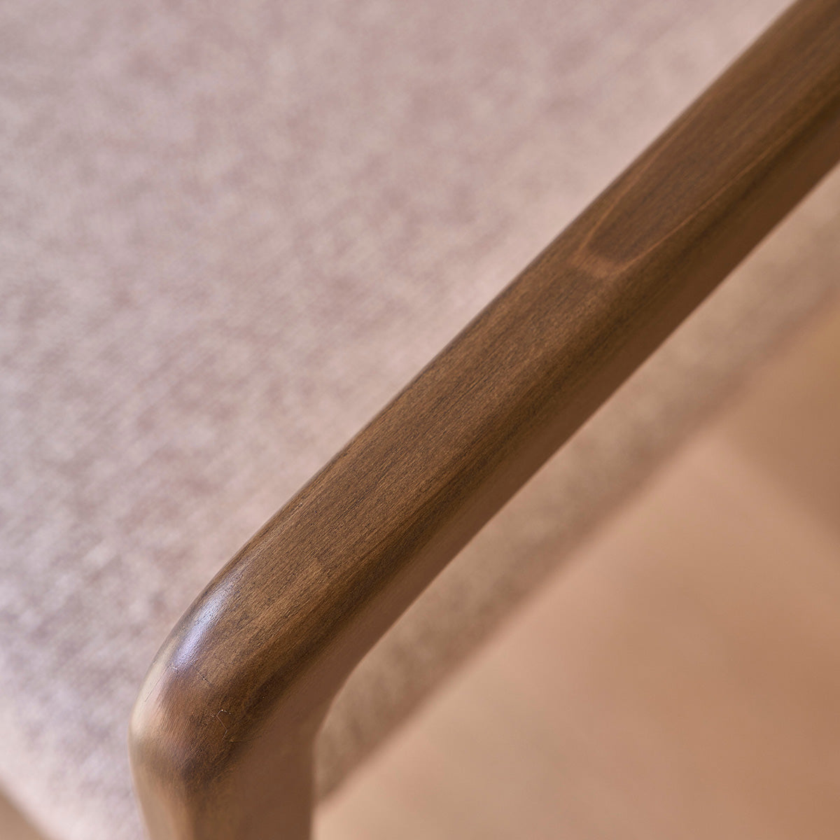 ÉLOI - Lot de 2 chaises en bois massif et tissu texturé beige chiné