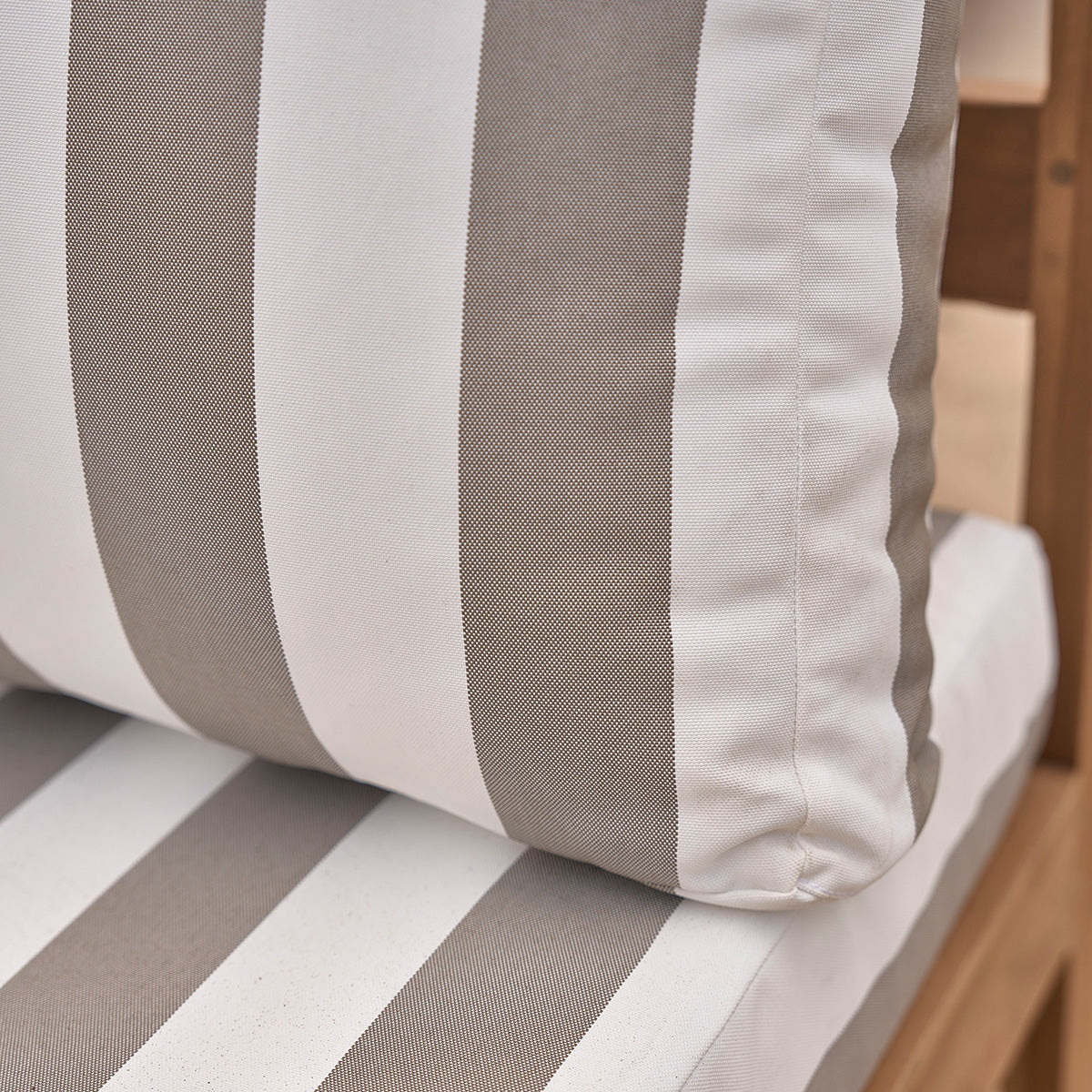 PALMA - Fauteuil de jardin en teck massif rayé