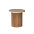 Table d'appoint en teck massif et marbre ronde