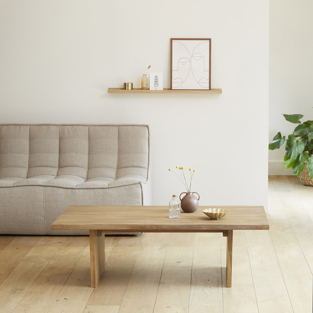 BOSTON - Table basse en teck massif 120 cm