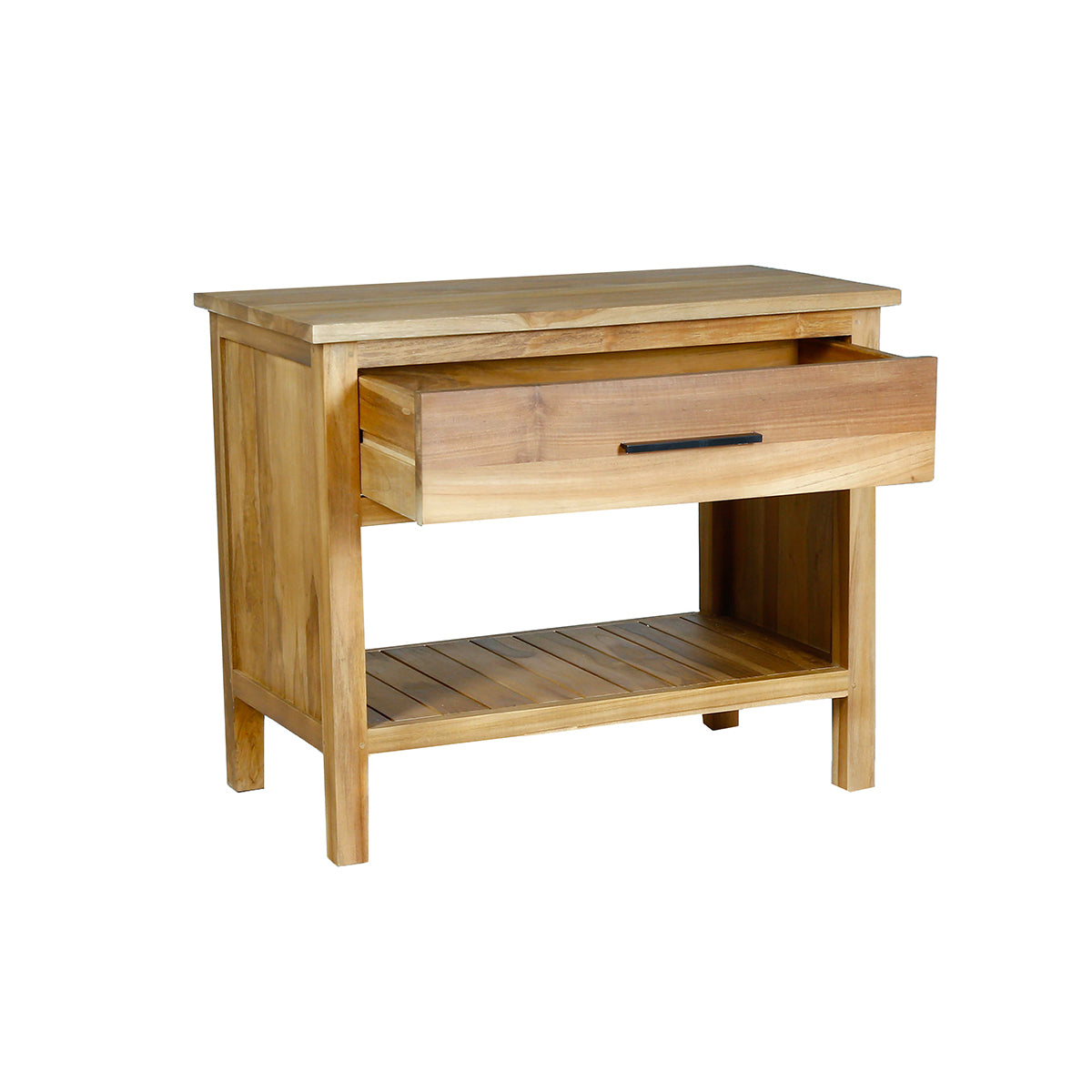 MARLI - Meuble sous vasque en teck massif 90 cm