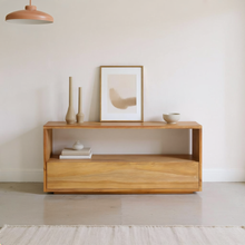 Meuble TV en teck massif 90 cm