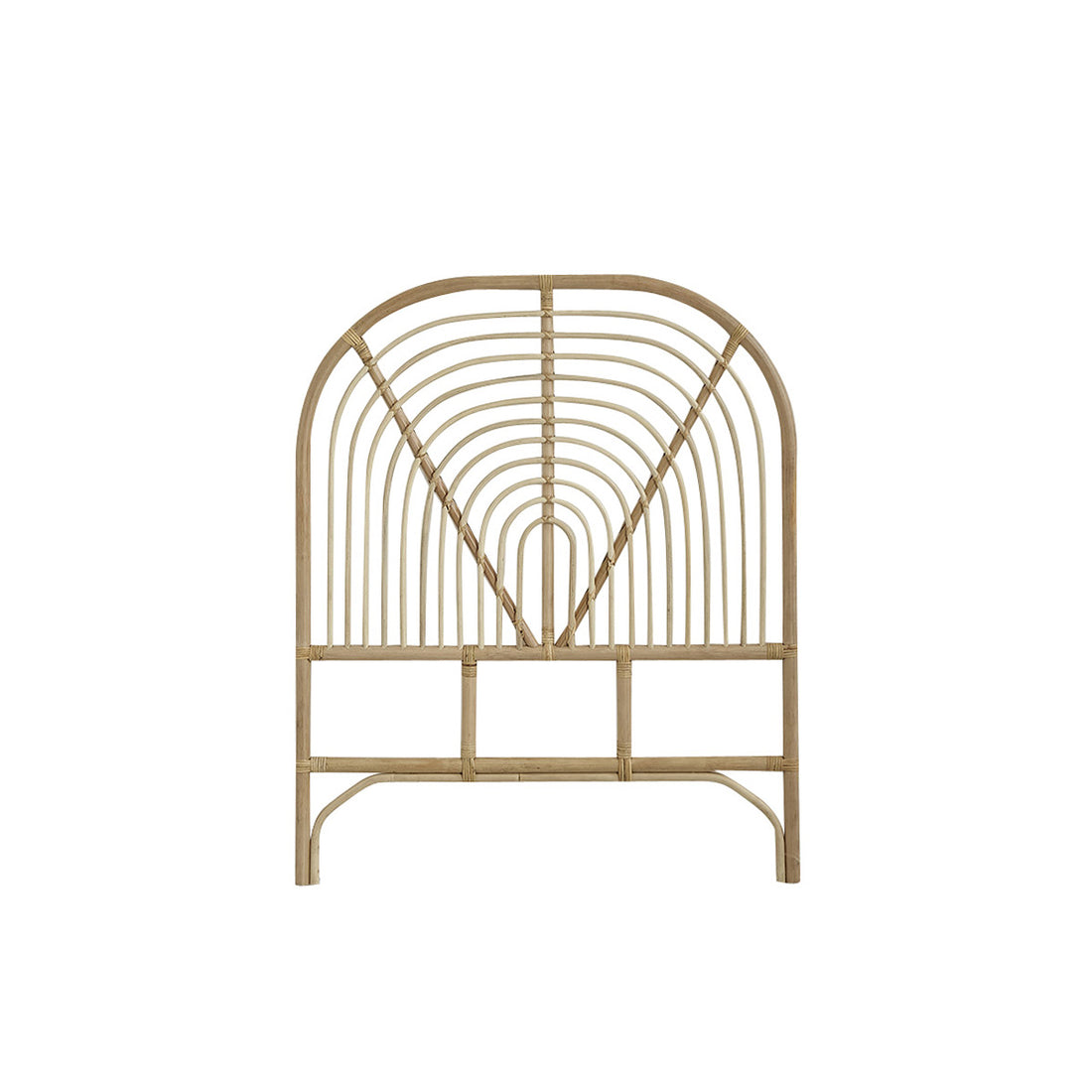 BOHO - Tête de lit enfant arrondie en rotin 90 cm