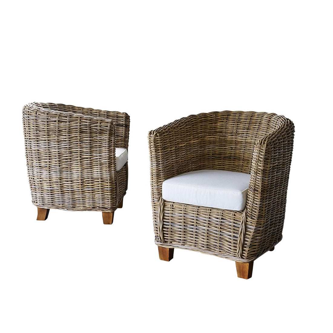 MUSA - Fauteuil de jardin en kubu naturel (lot de 2)