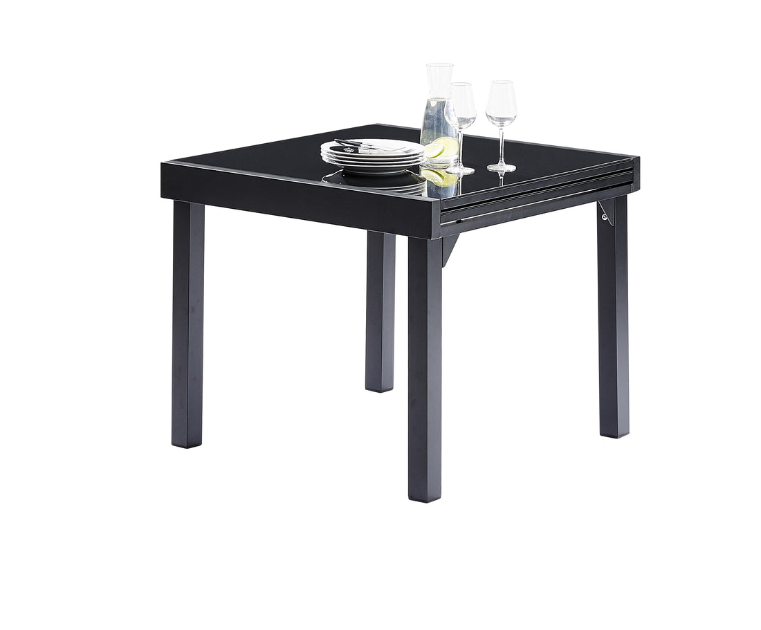 MODULO - Table de jardin en aluminium extensible noir 4/8 pers.