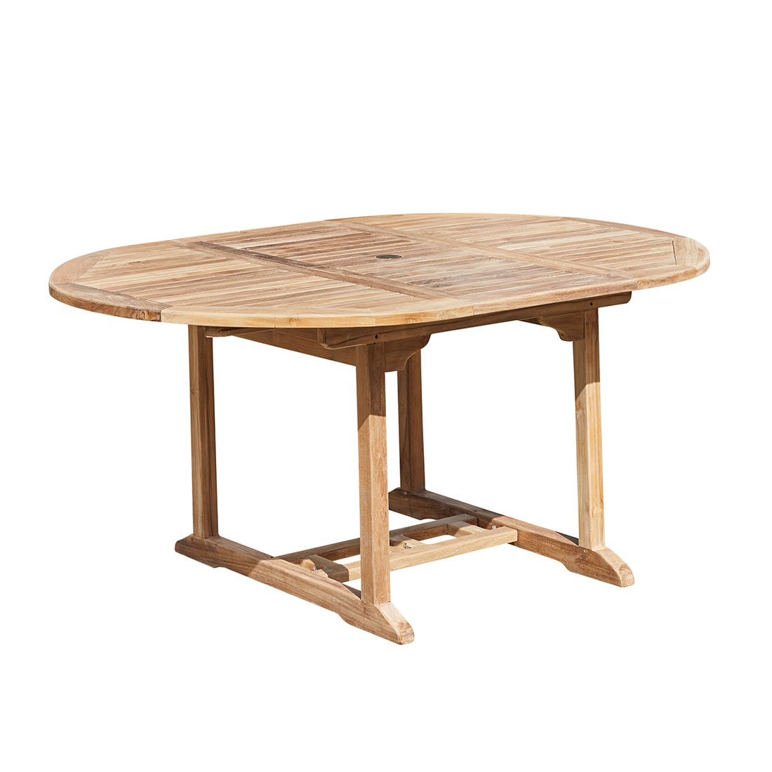 MIDLAND - Table de jardin en teck massif extensible ovale 6/8 pers.