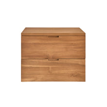 Meuble sous vasque en teck massif suspendu 60 cm