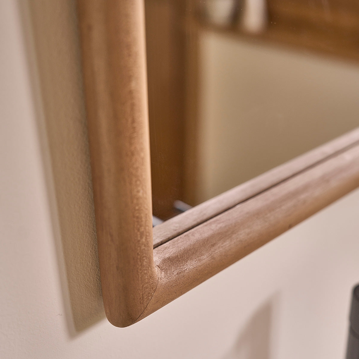 COLINE - Miroir en teck massif 80x50 cm