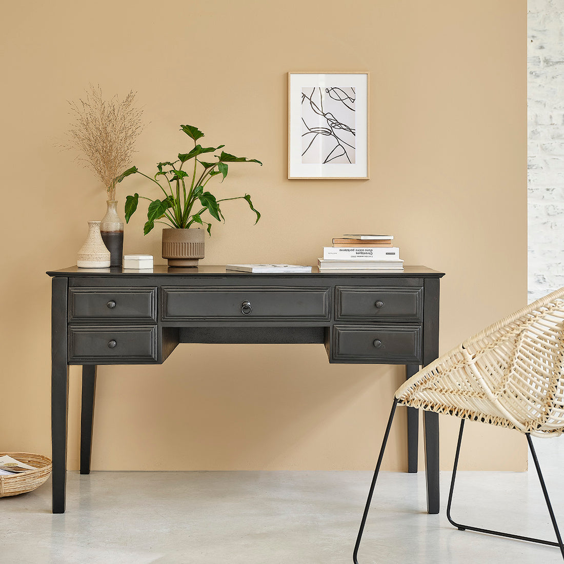 SOHO - Bureau en manguier massif 130 cm