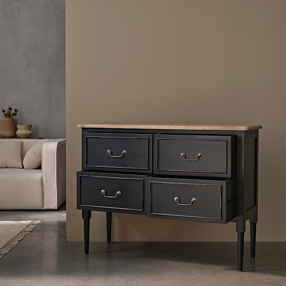SOHO - Commode en acajou massif 120 cm