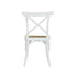 Chaise bistrot en acajou massif et rotin blanche
