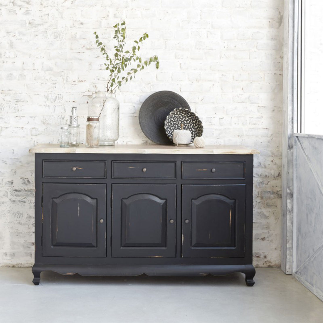 LONDRES - Buffet en acajou et teck massif 150 cm
