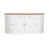 Buffet en acajou et teck massif 180 cm blanc