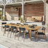 Salon de jardin en teck massif recyclé extensible noir 8/10 pers.
