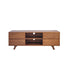 Meuble TV en mindi massif finition noyer 140 cm