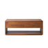 Table basse en mindi massif finition noyer 120 cm