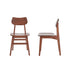 Lot de 2 chaises en mindi massif finition noyer