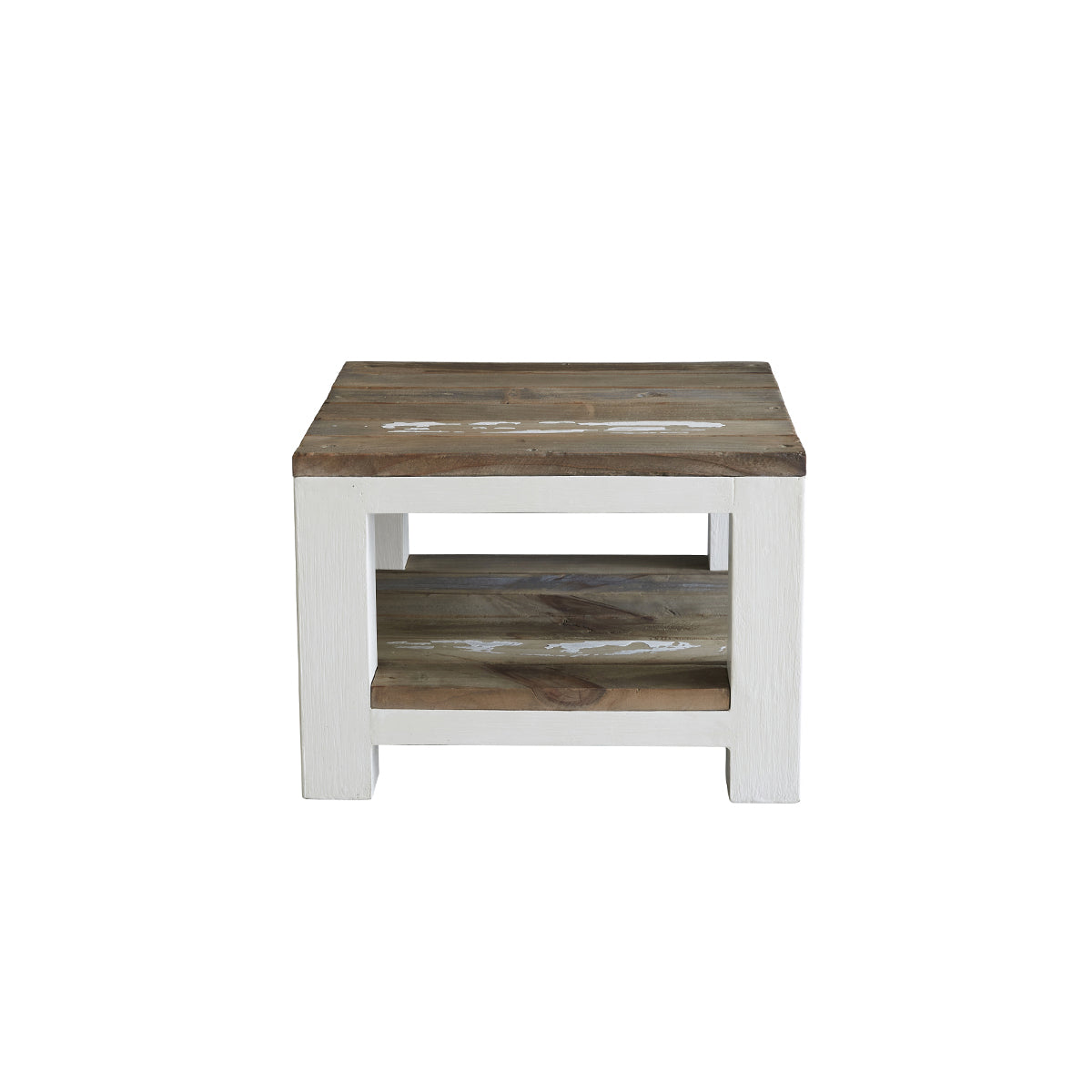HONFLEUR - Table de chevet en bois recyclé massif 30 cm