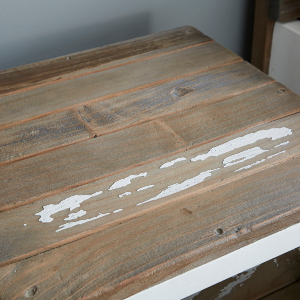 HONFLEUR - Table de chevet en bois recyclé massif 30 cm