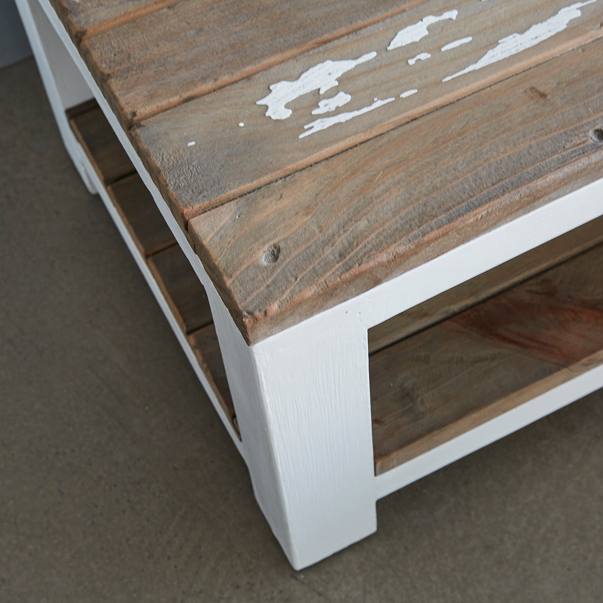 HONFLEUR - Table de chevet en bois recyclé massif 30 cm