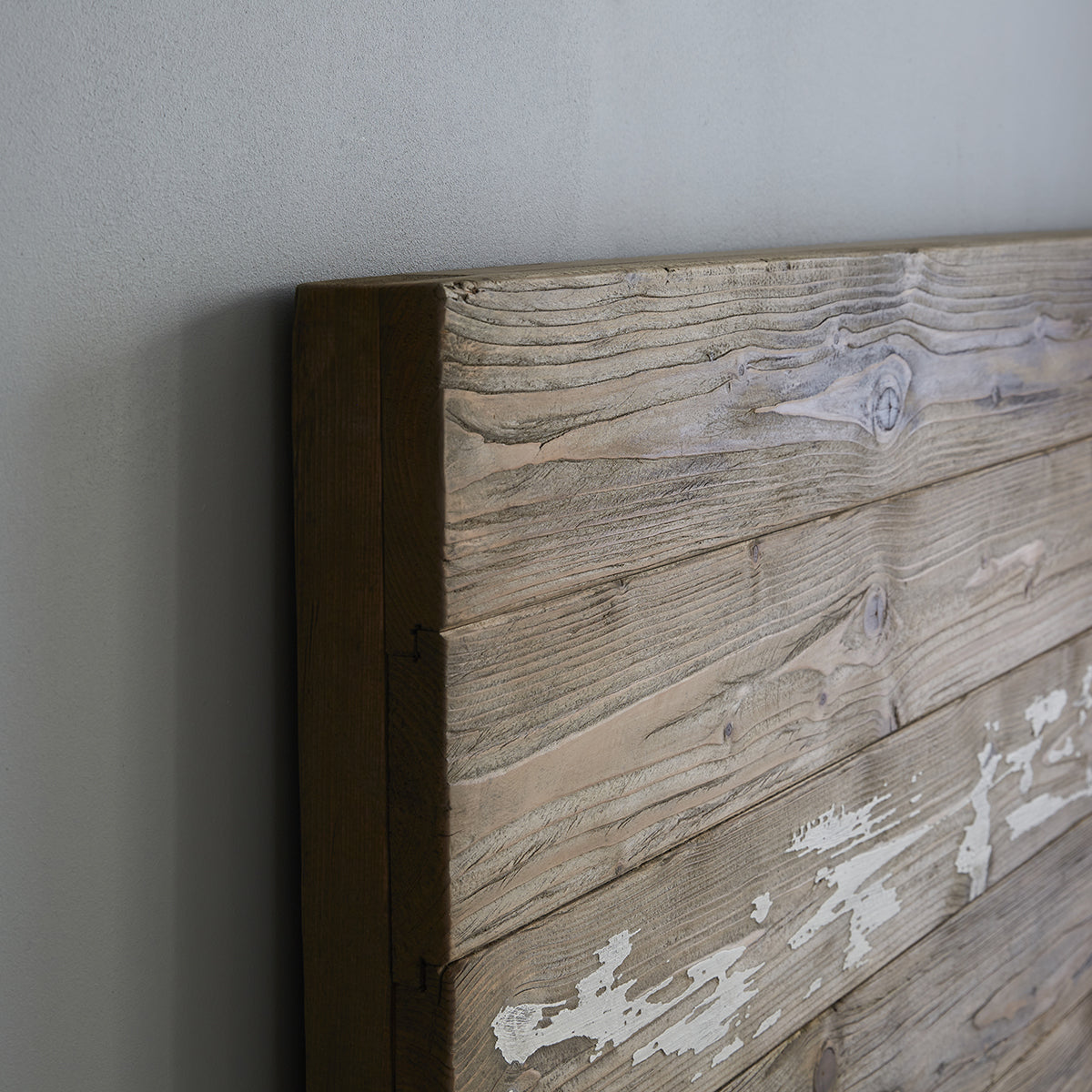 HONFLEUR - Lit en bois recyclé massif 160 cm avec sommier