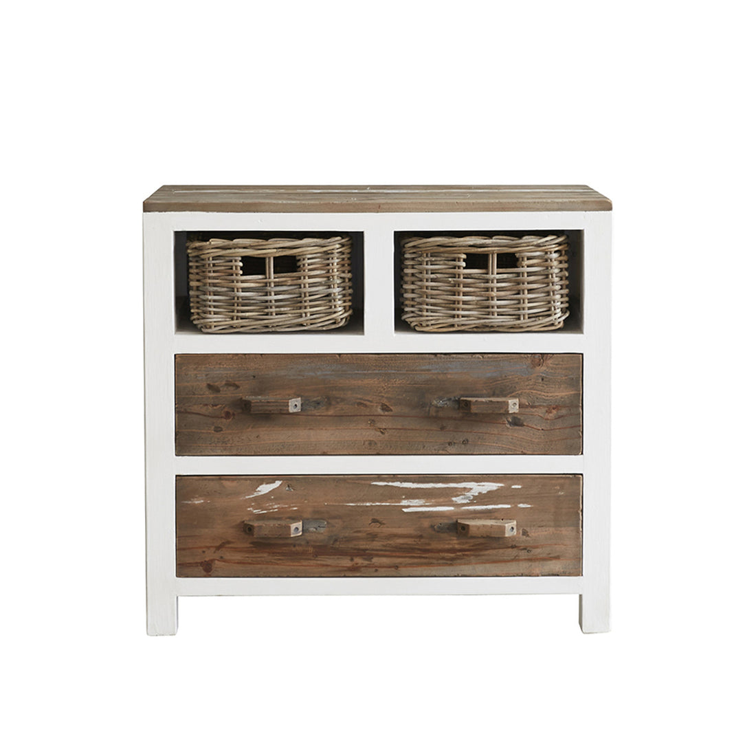 HONFLEUR - Commode en bois recyclé massif FSC® mixte 80 cm
