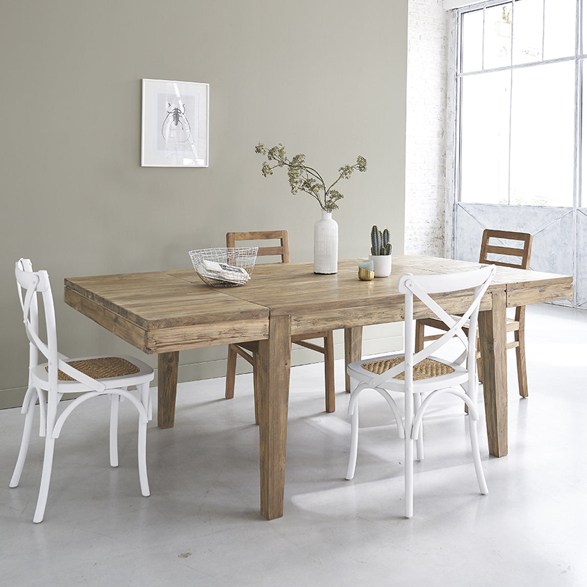 CARGO - Table en teck massif recyclé extensible 10 pers.