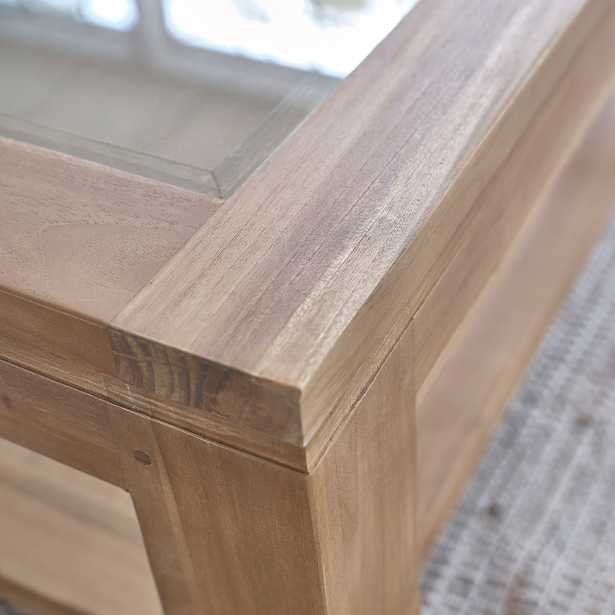 BOSTON - Table basse en teck massif 100 cm