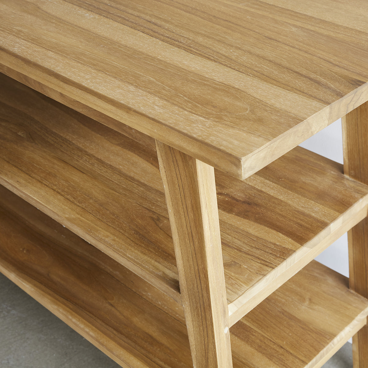 SARA - Meuble de salle de bain en teck massif 2 planches 150 cm