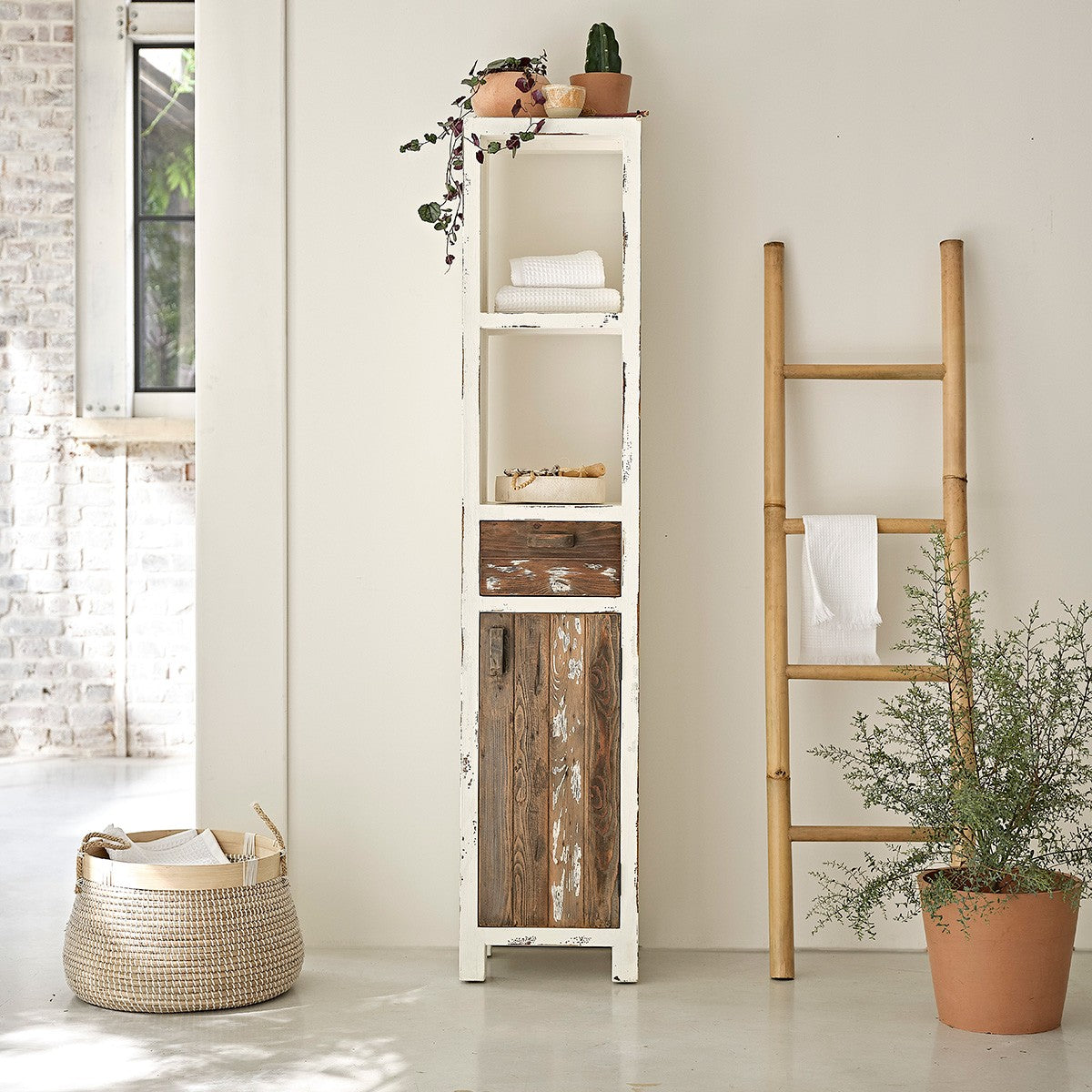 Andrea House Porte-Serviettes En Bambou Carré 18x18x6 Cm - Support Serviettes Naturel
