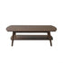 Table basse en mindi massif finition noyer 130 cm