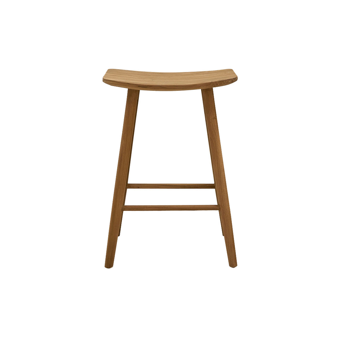 AMBRE - Tabouret de bar en teck massif 65 cm