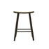 Tabouret de bar en teck massif noir 65 cm