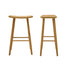 Lot de 2 tabourets en teck massif 75 cm
