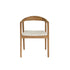 Chaise en teck massif assise bouclette