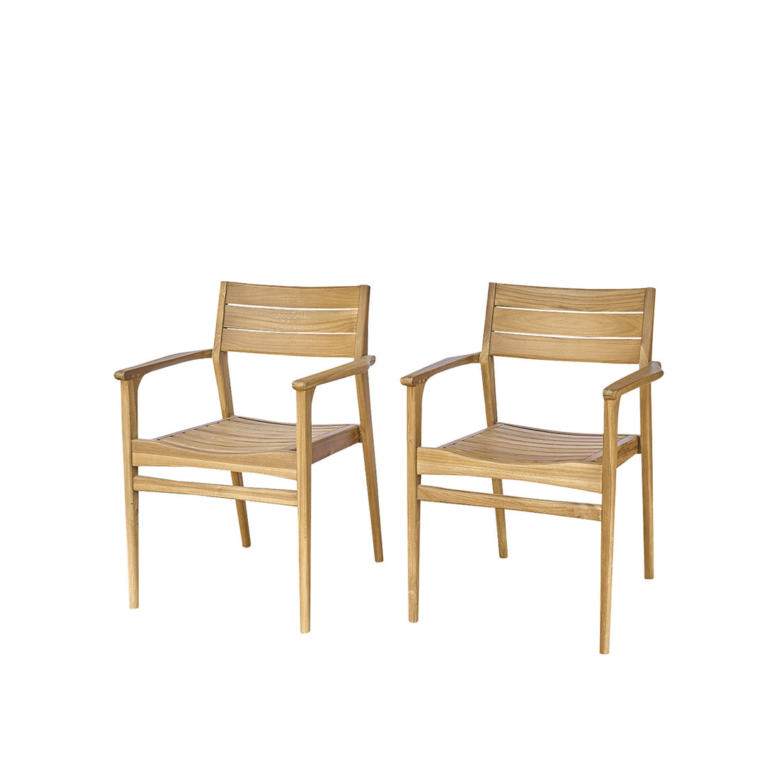 APRIL - Fauteuil de jardin en teck massif (lot de 2)