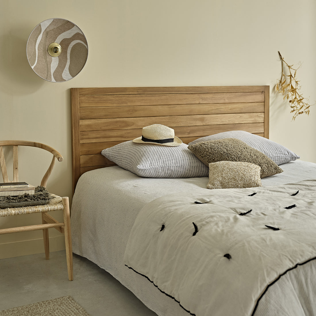 BOSTON - Tête de lit en teck massif 160 cm