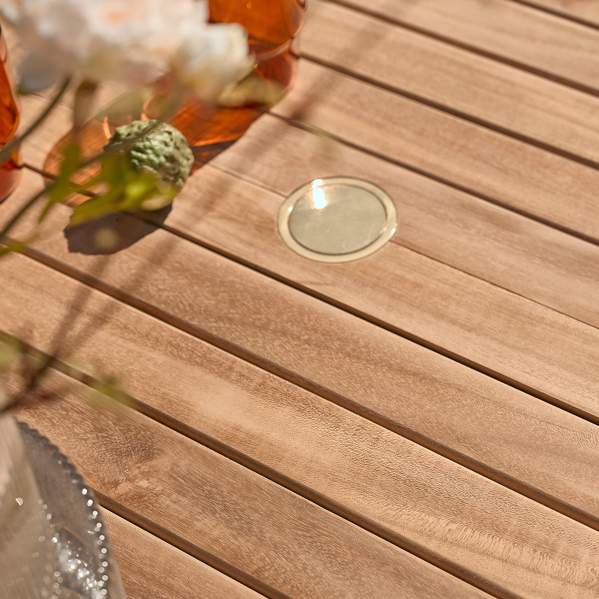 MALTE - Salon de jardin en teck massif extensible 8/10 pers.