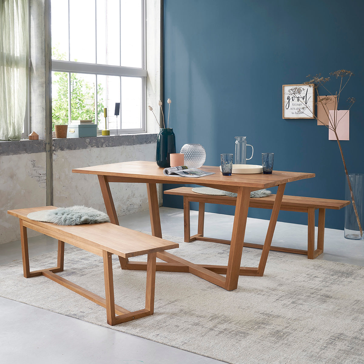 TRISTAN - Banc en teck massif 160 cm