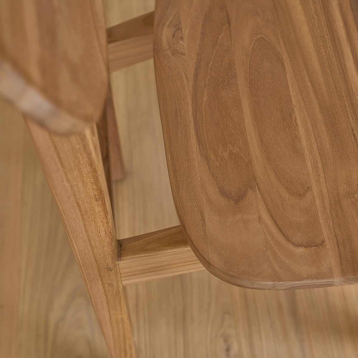 ADELE - Lot de 2 chaises en teck massif