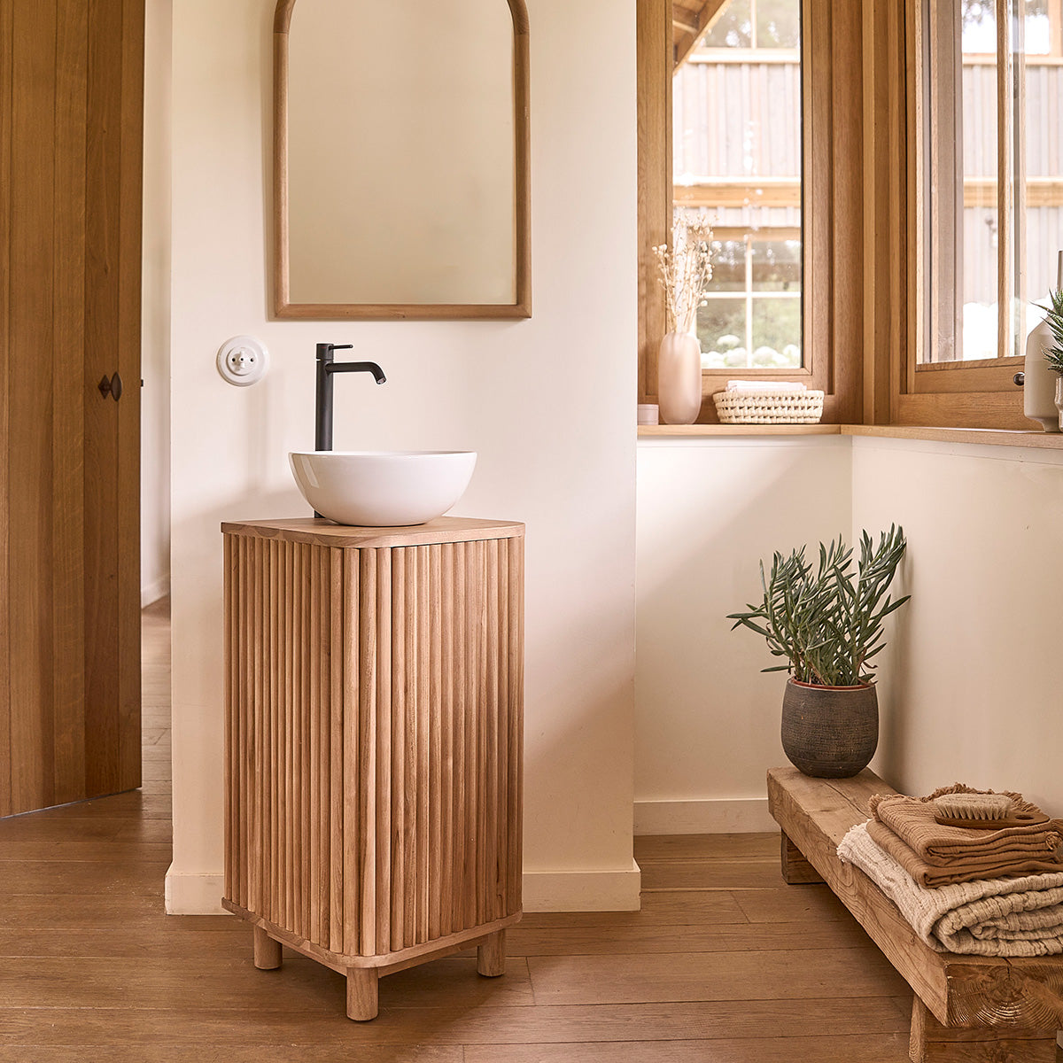 COLINE - Lave main en teck massif 40 cm