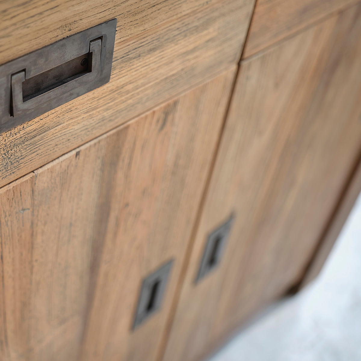 CARGO - Buffet en teck massif recyclé 100 cm