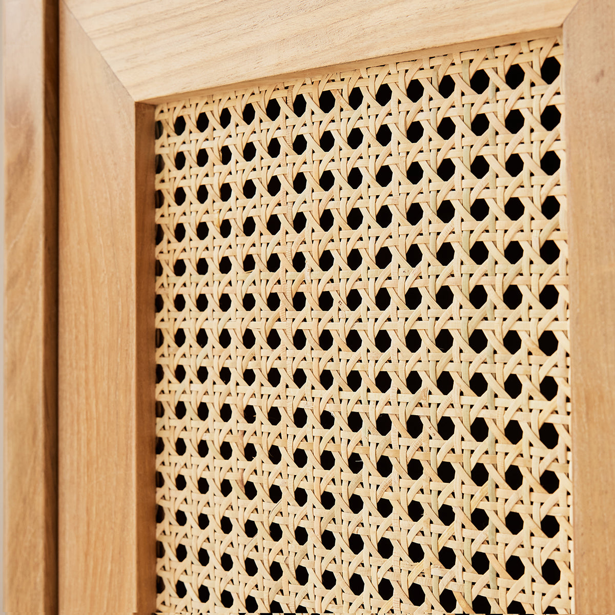 ELIOTT - Lave main en teck massif et cannage 35 cm