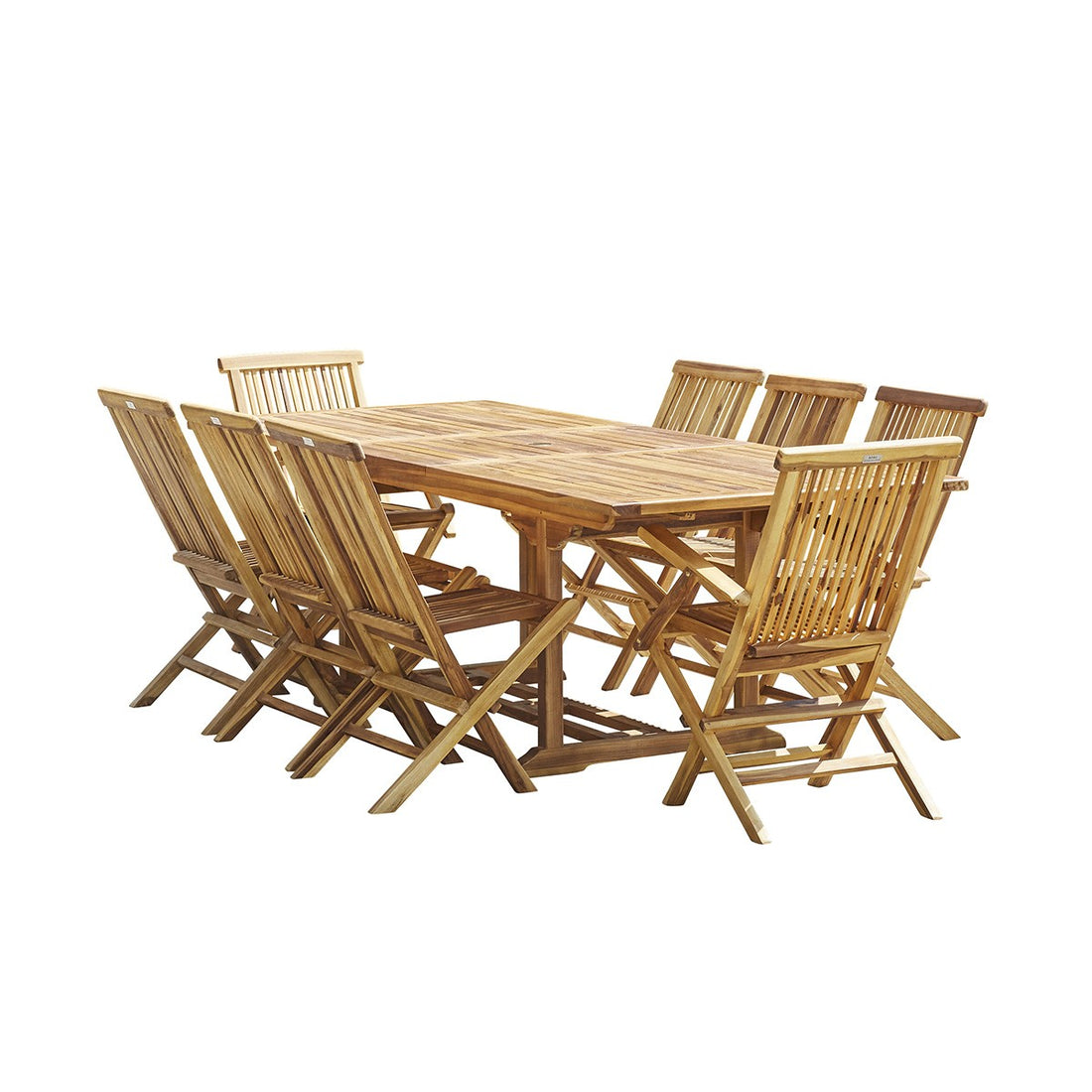 BALI - Salon de jardin en teck massif extensible 8/10 pers.